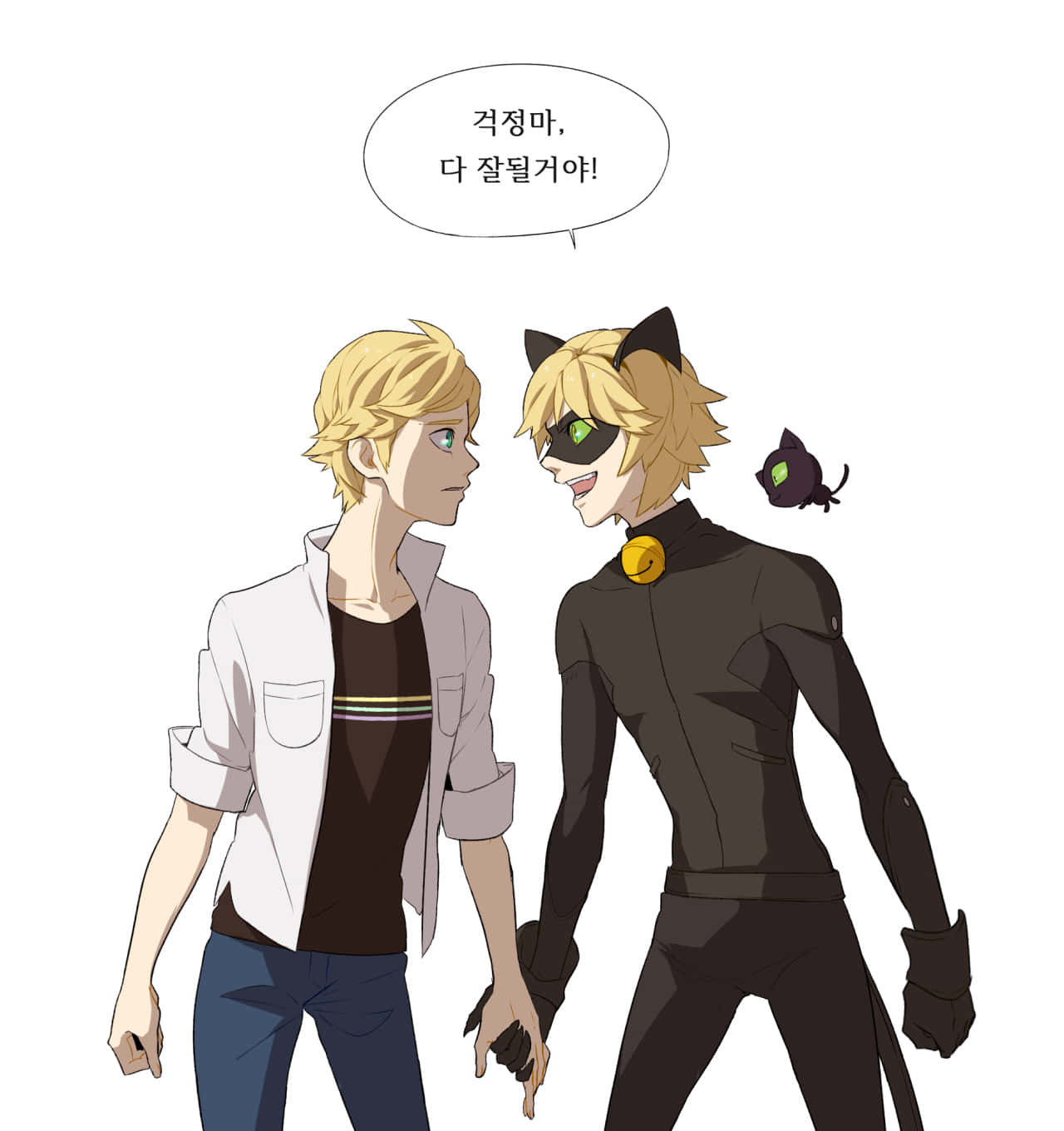 Annoying Cute Cat Noir Transformation Background