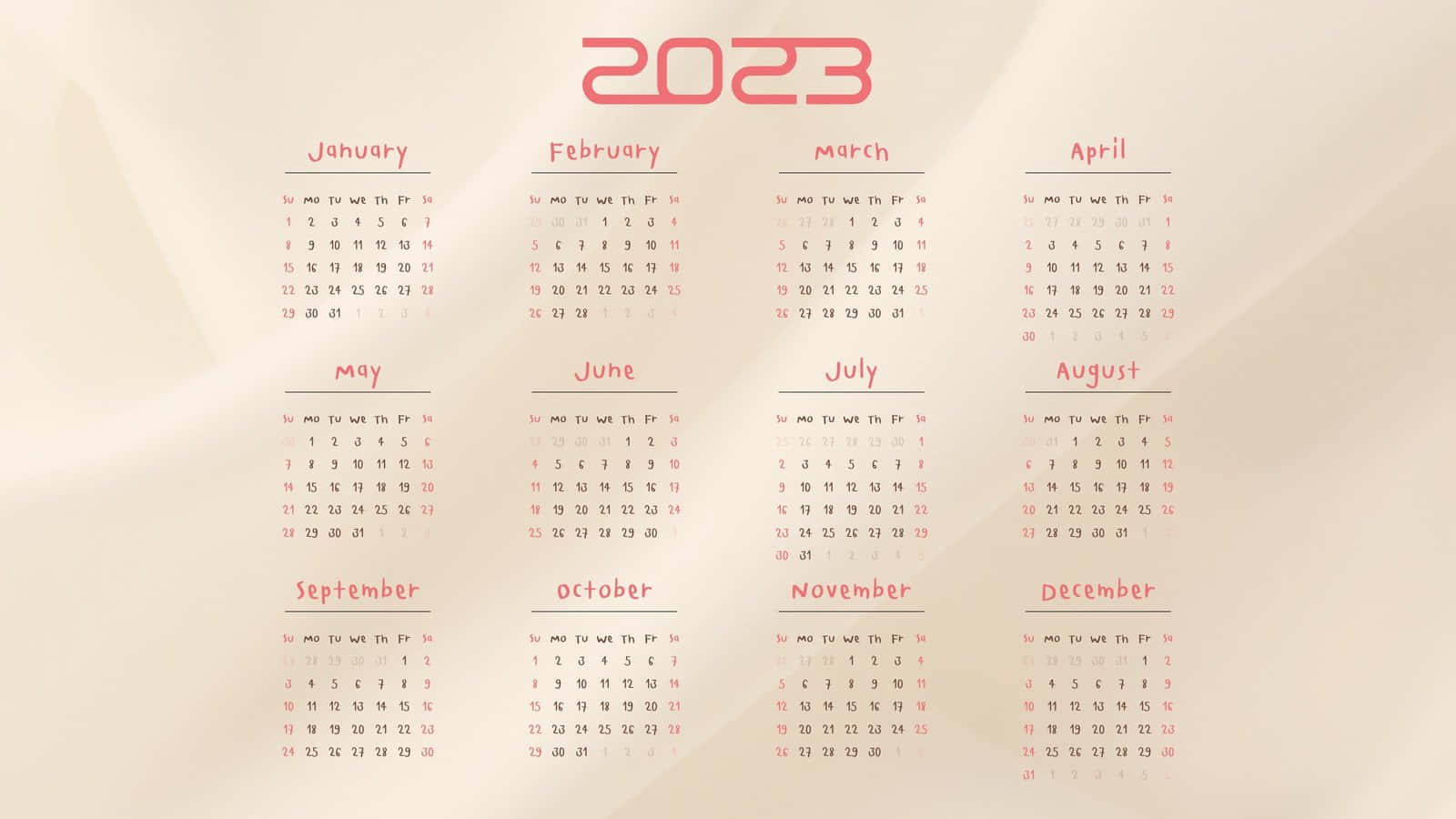 Annual 2023 Calendar