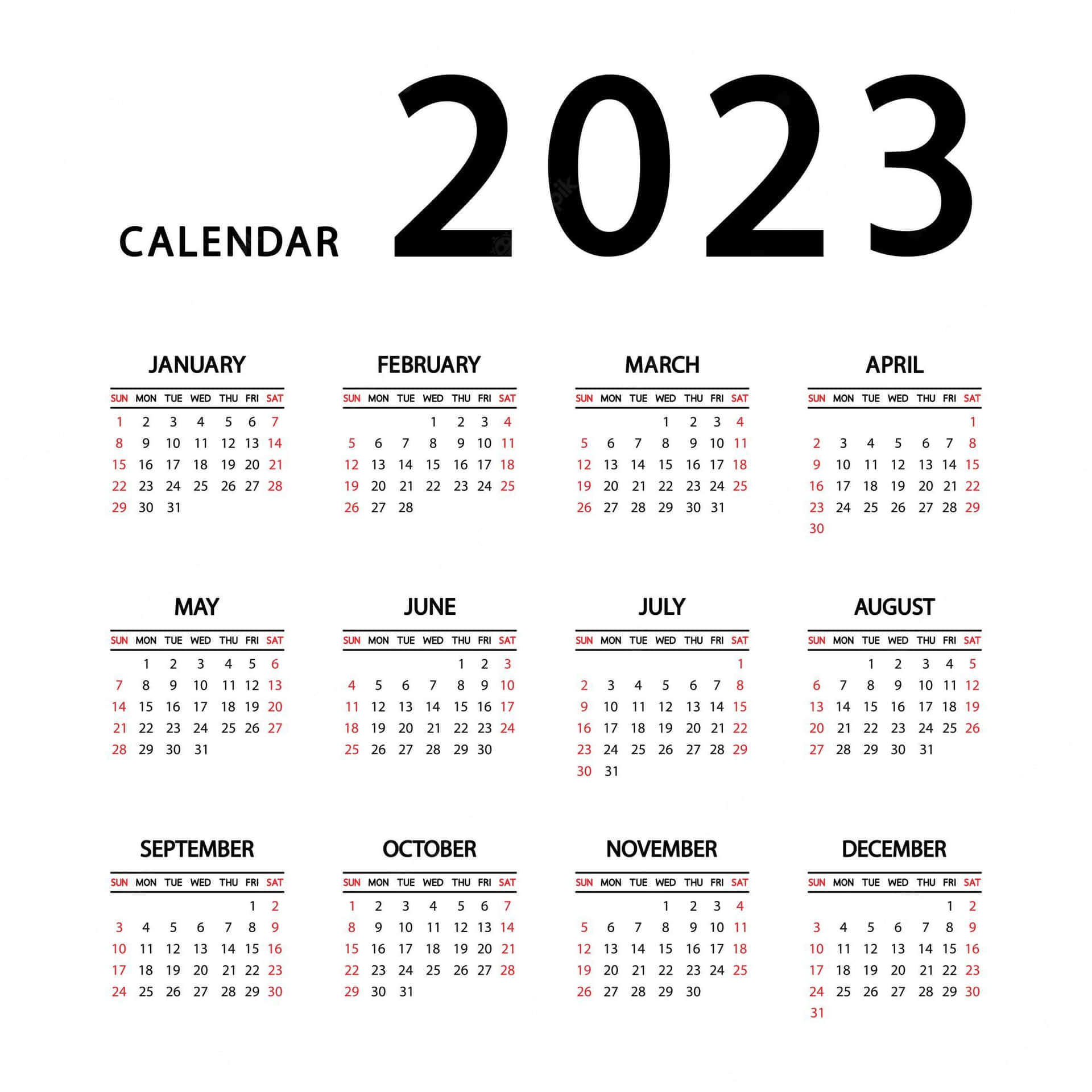 Annual Calendar 2023 Background
