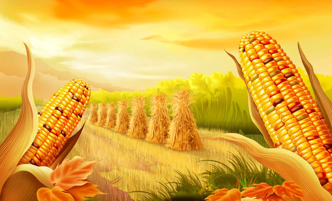 Annual Corn Grow Harvest Background