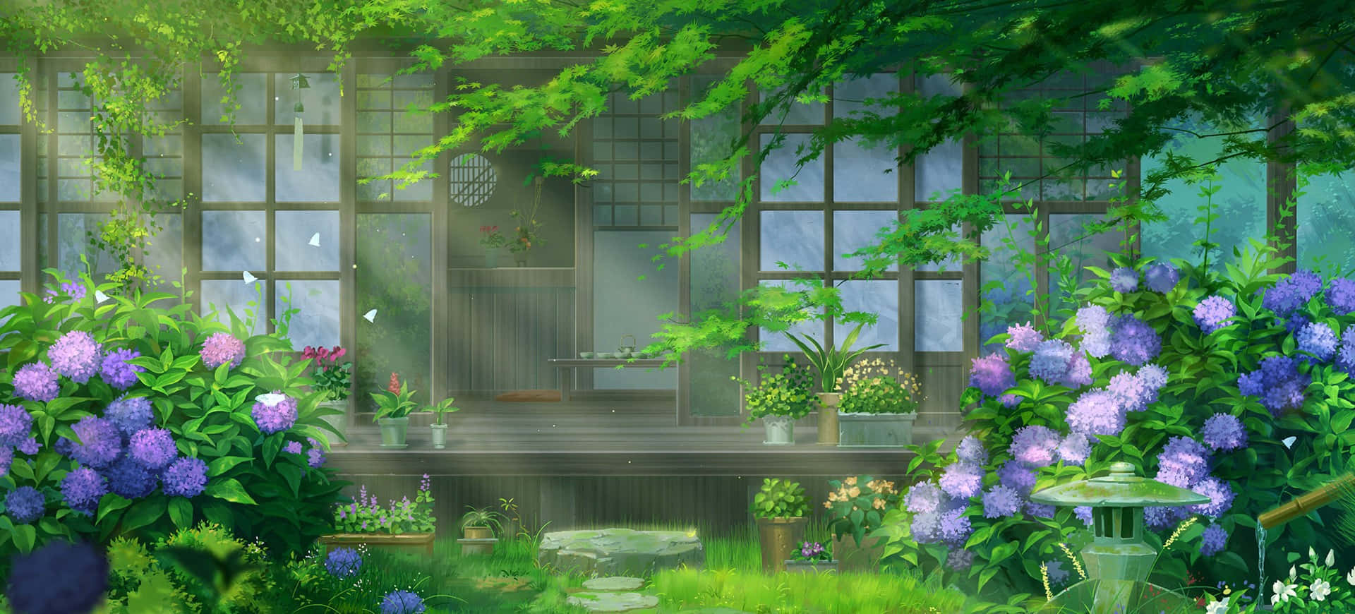Annual Springtime Forest Background