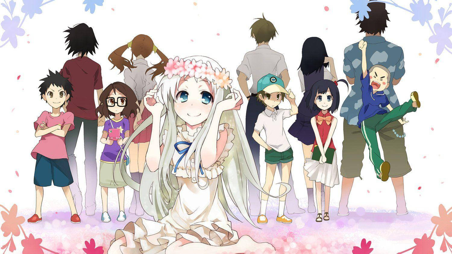 Anohana's Super Peace Busters Communing In Nature Background
