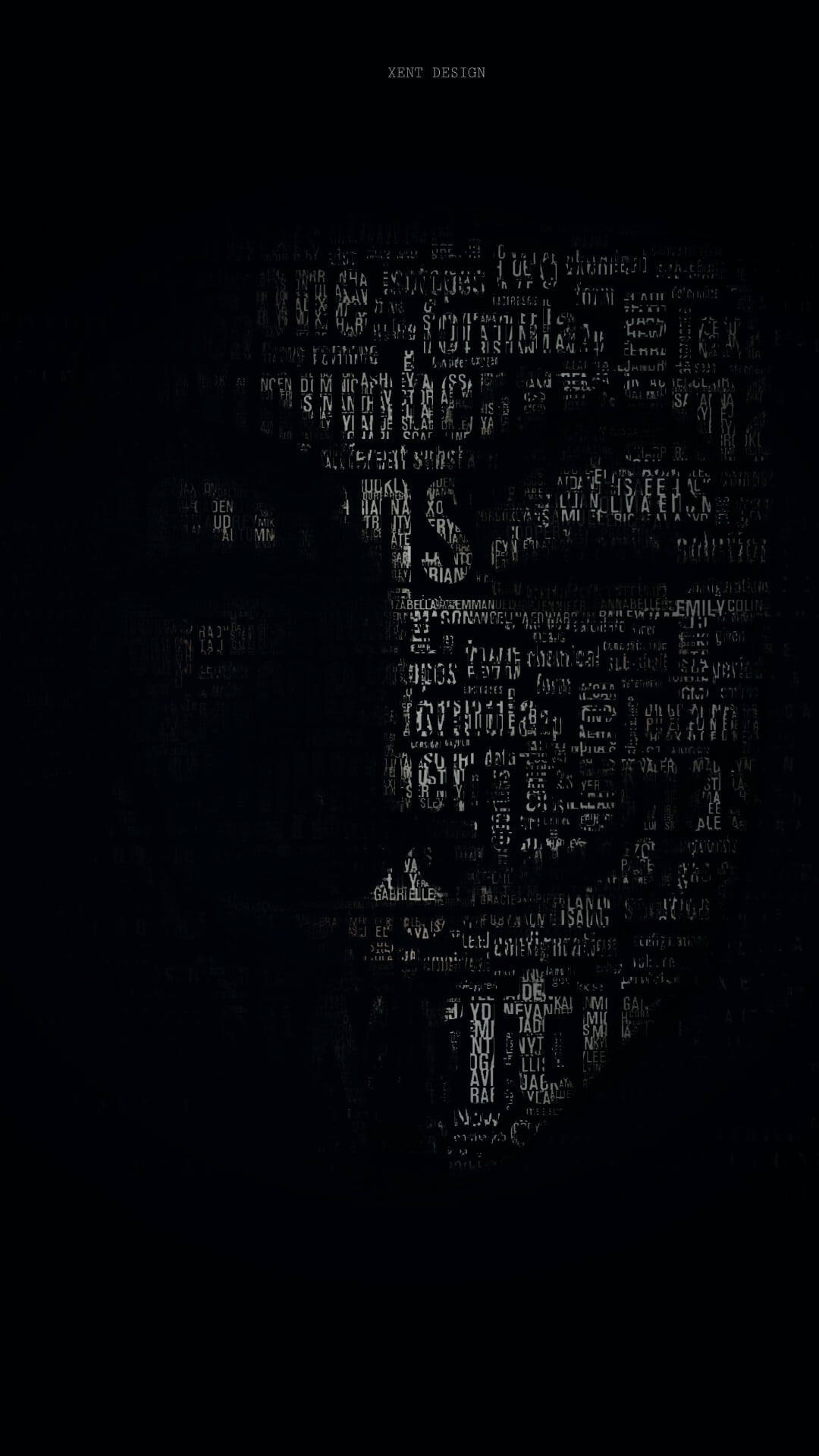 Anonymous Silhouette Letter Face Hacking Android
