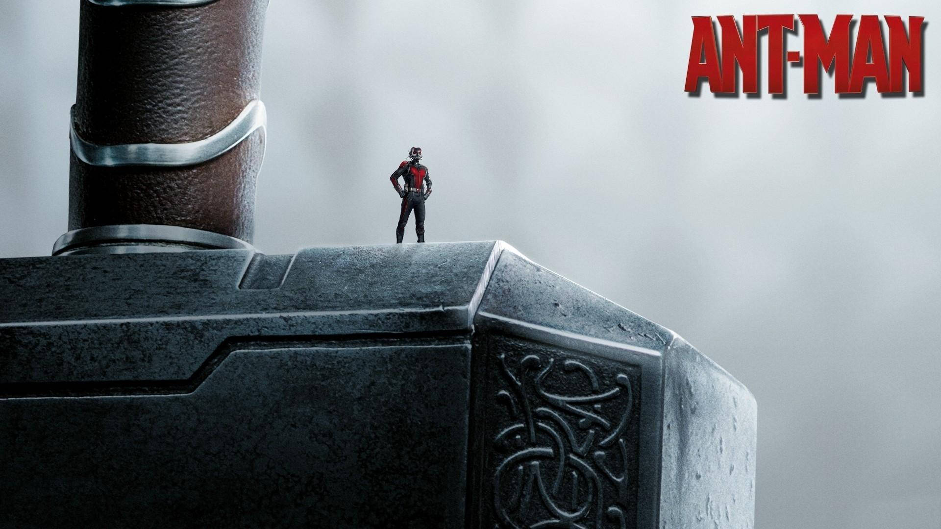 Ant-man Above The Thor Hammer Background