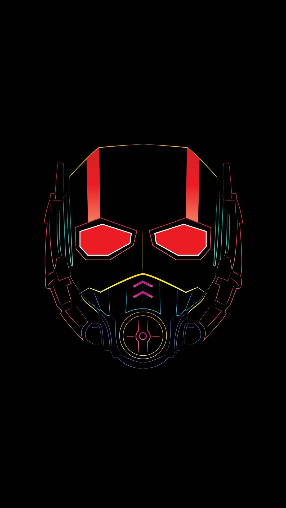 Ant Man Superhero Colourful Helmet Background