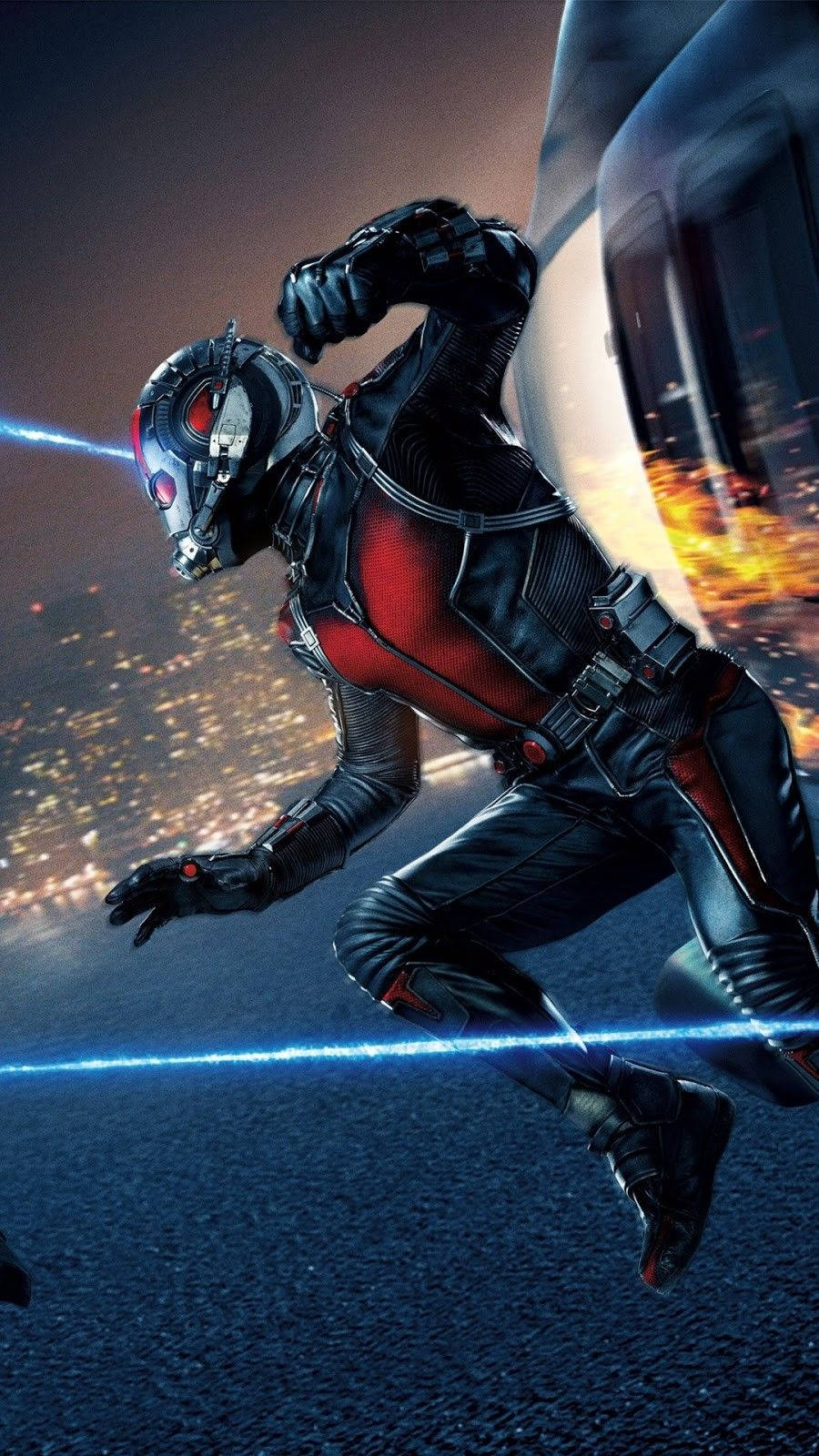 Ant Man Superhero In The Air Background