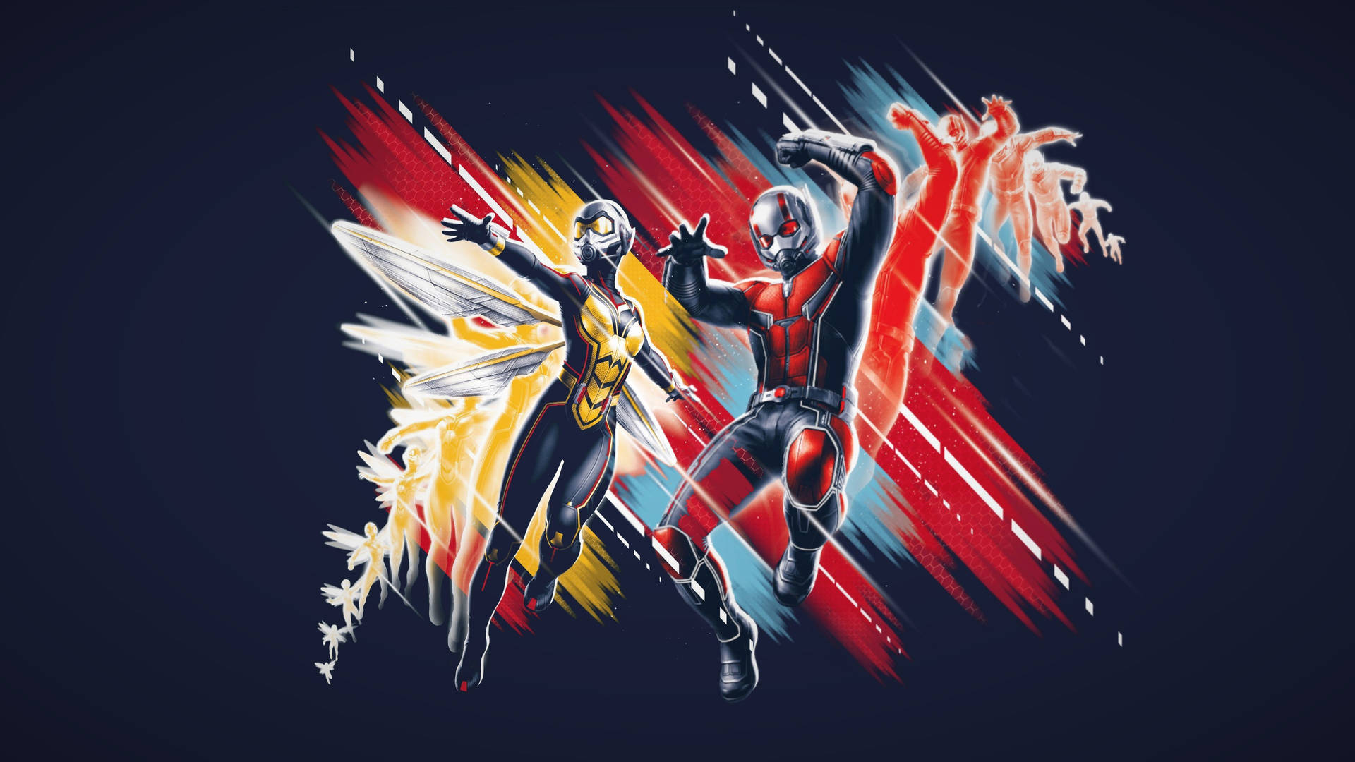 Ant Man Superhero & Wasp Art Background