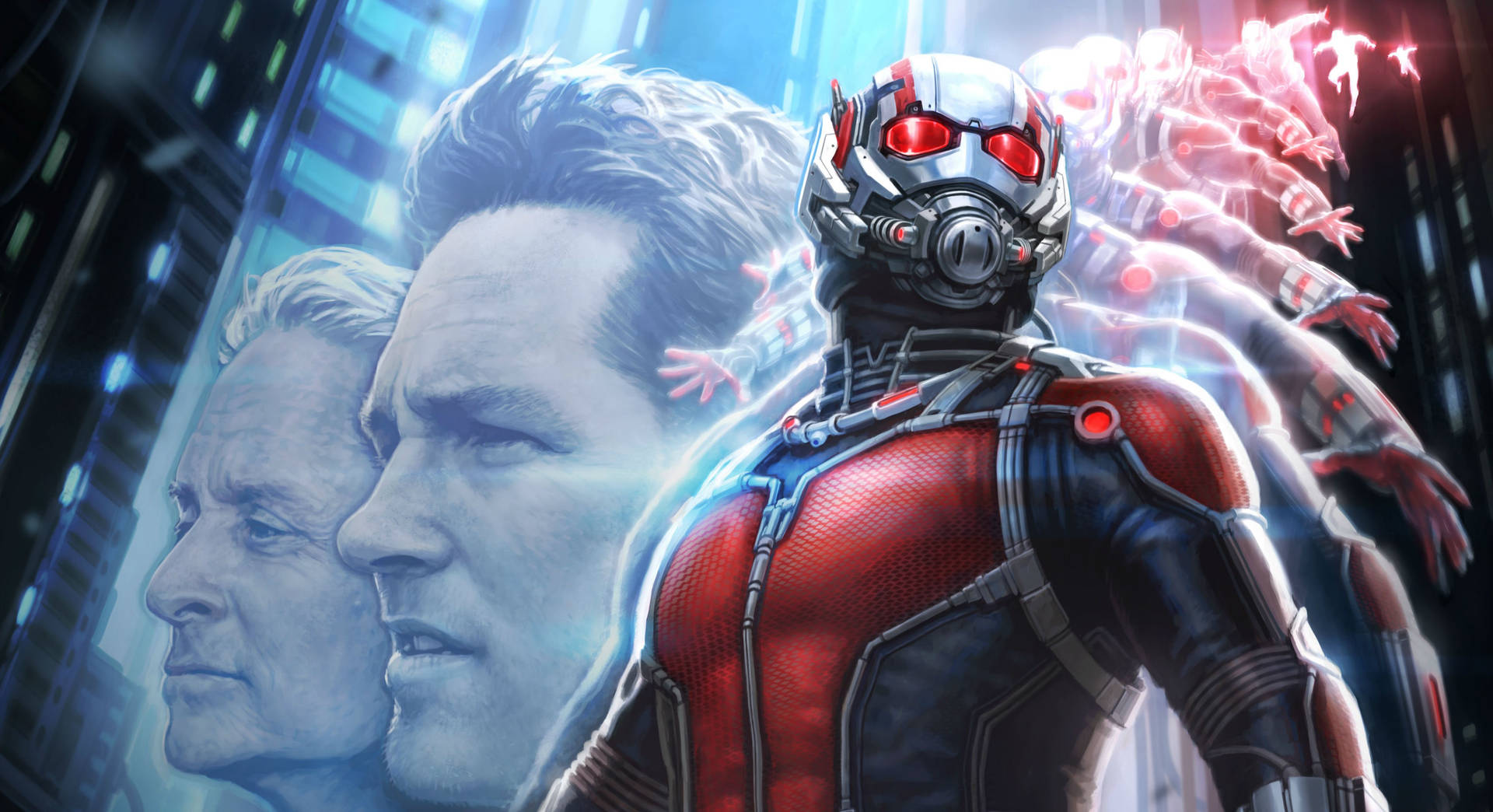 Ant Man Superhero With Father Of Hope Background