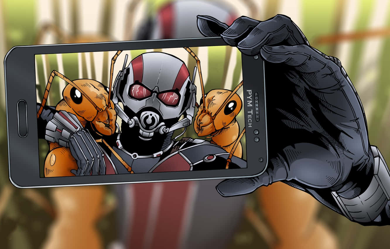 Ant Man Taking A Selfie Background