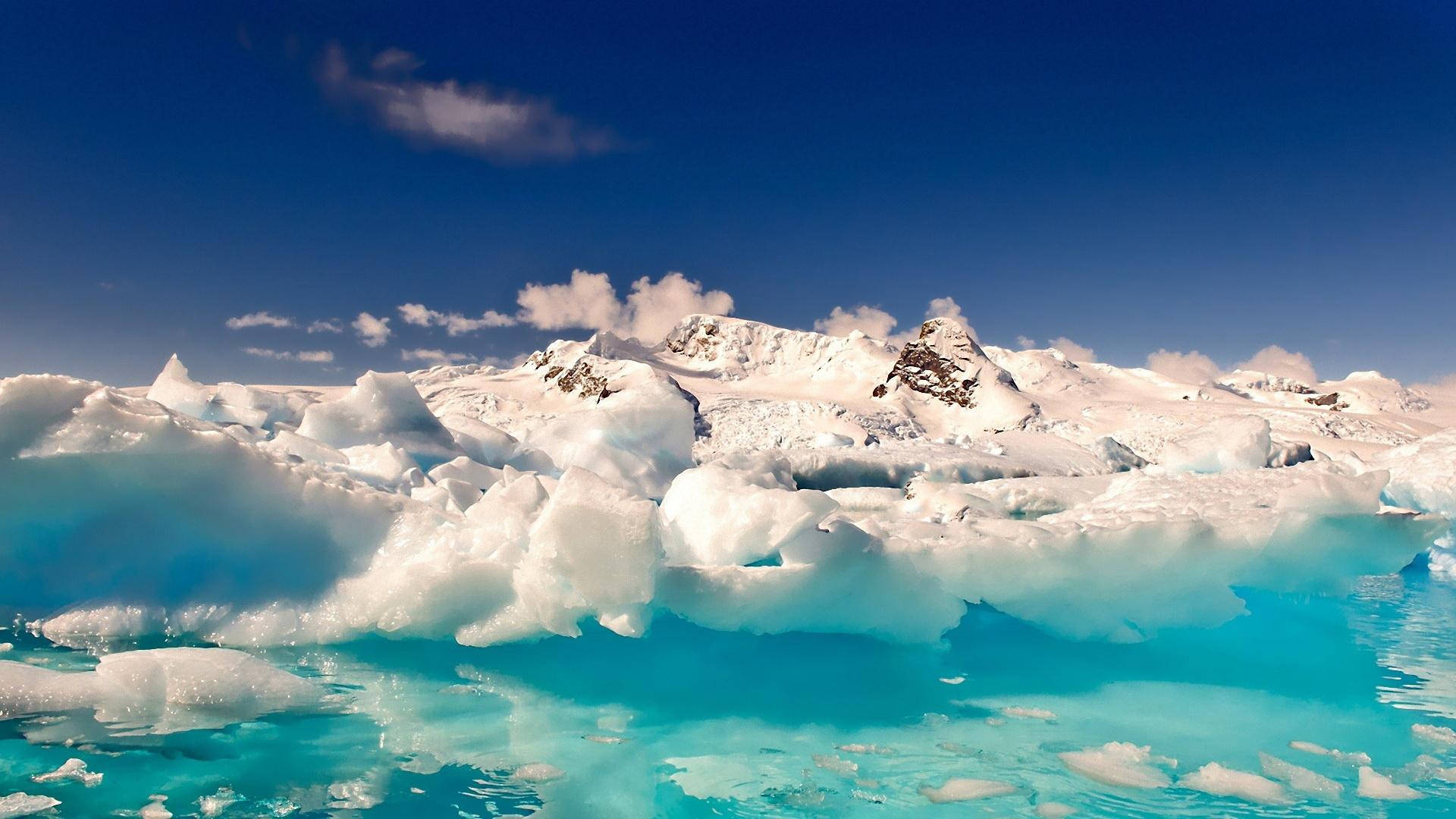 Antarctica Crystal-clear Water Background
