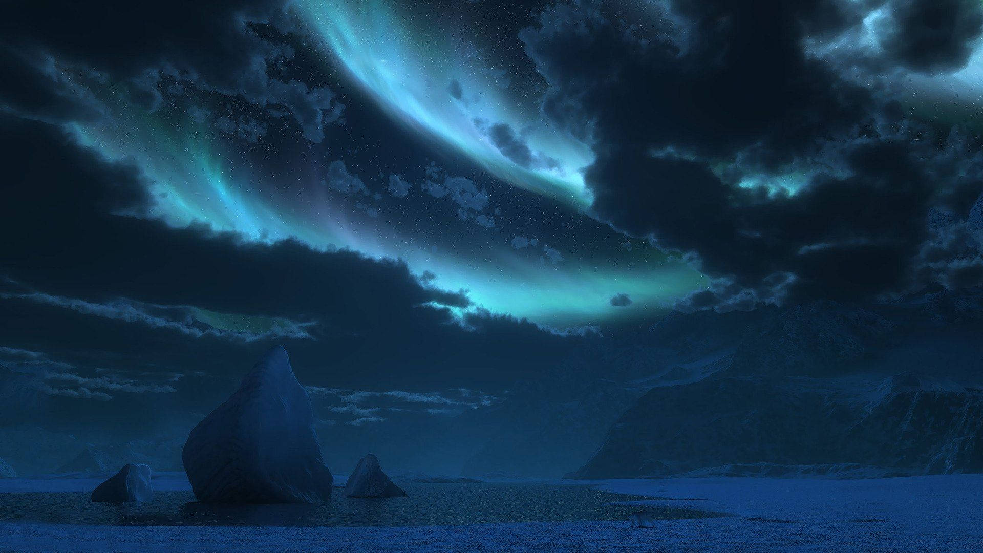 Antarctica Digitally Rendered Photograph Background