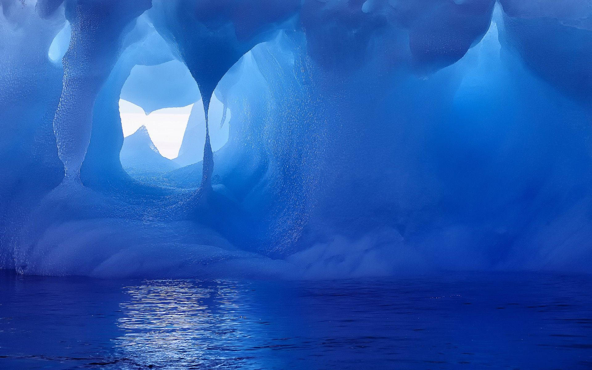 Antarctica Glacier Ice Cave Background