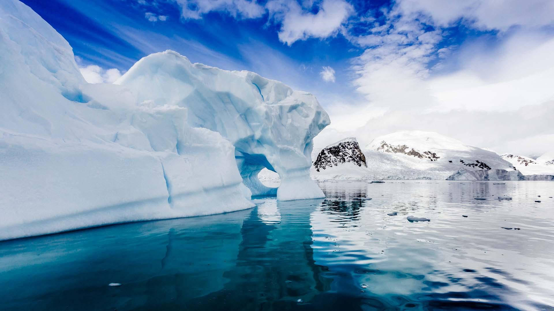 Antarctica Glacier Underwater Background