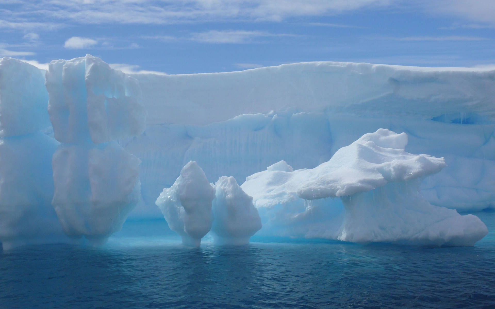 Antarctica Intricate Sculpture Like Glaciers Background