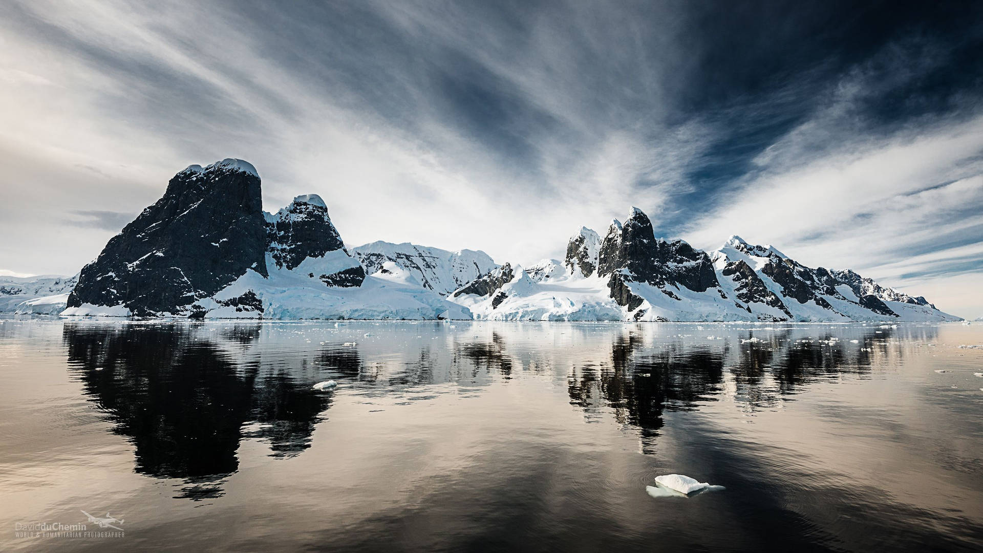 Antarctica White Snow Matching Clouds Background