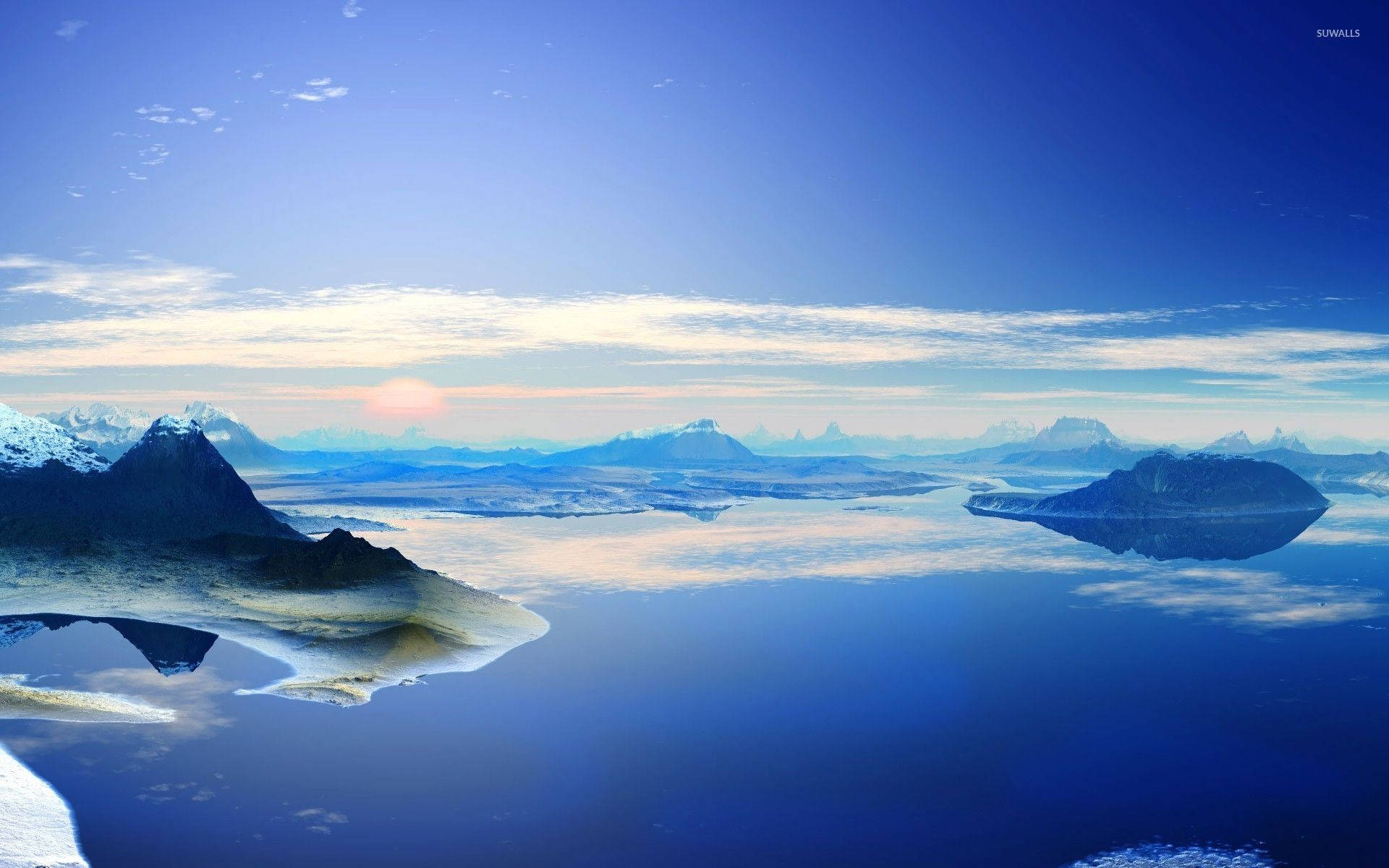 Antarctica Wide Landscape Photograph Background