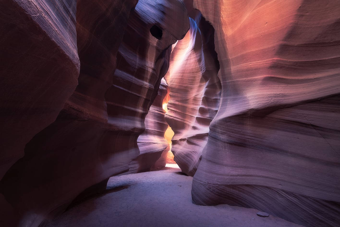 Antelope Canyon Purple Shade Background