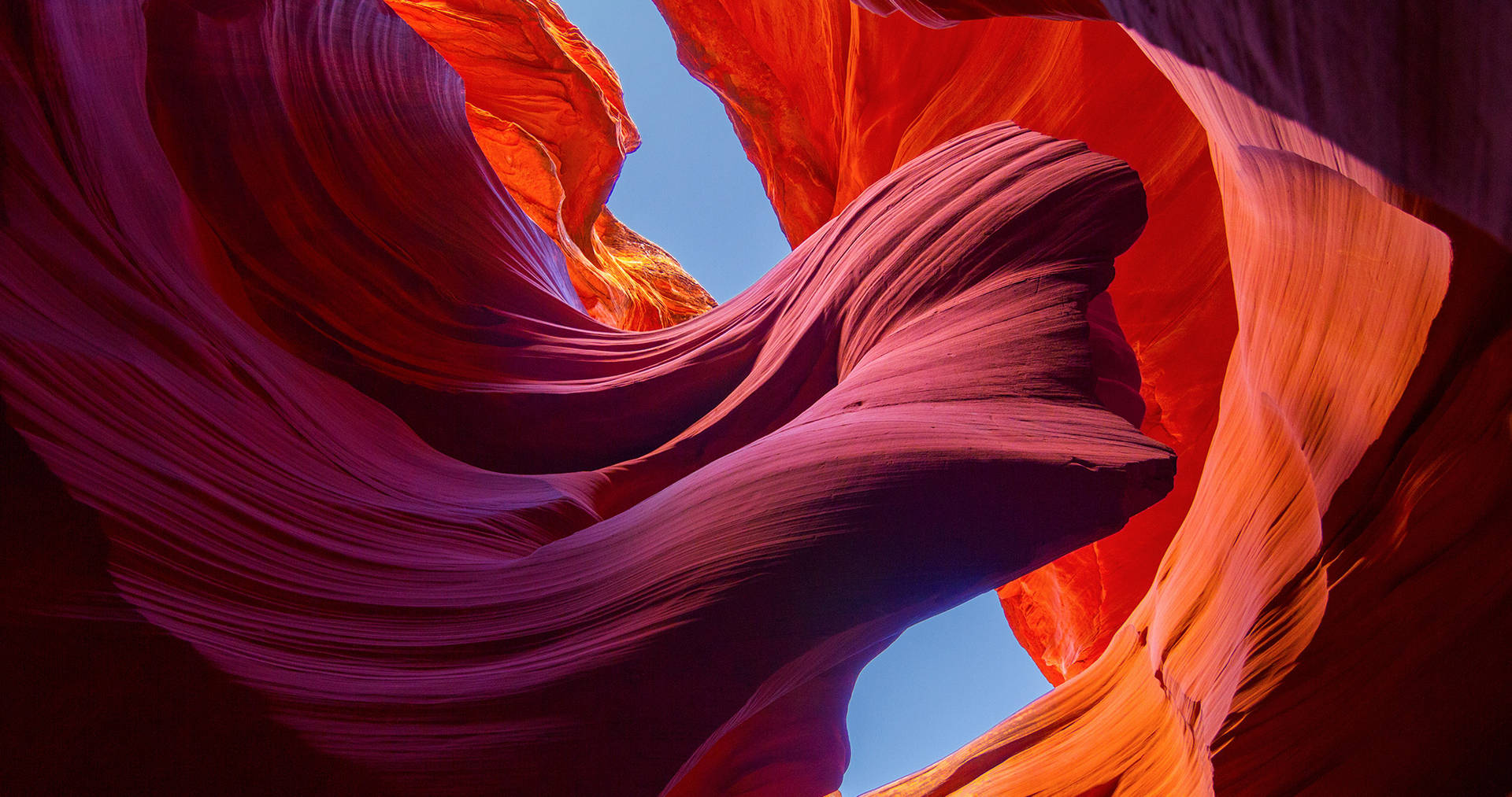 Antelope Canyon Vibrant Hues Background