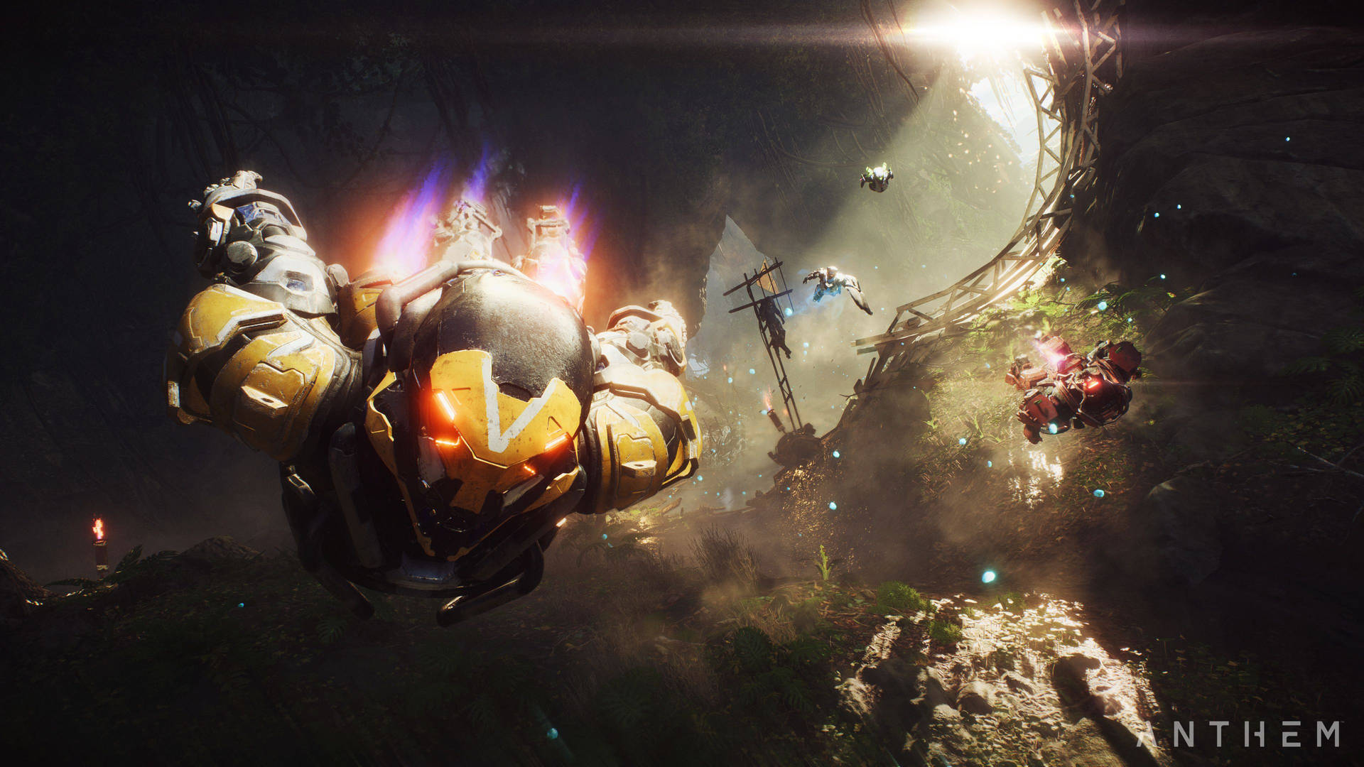 Anthem 4k Flying Characters Background