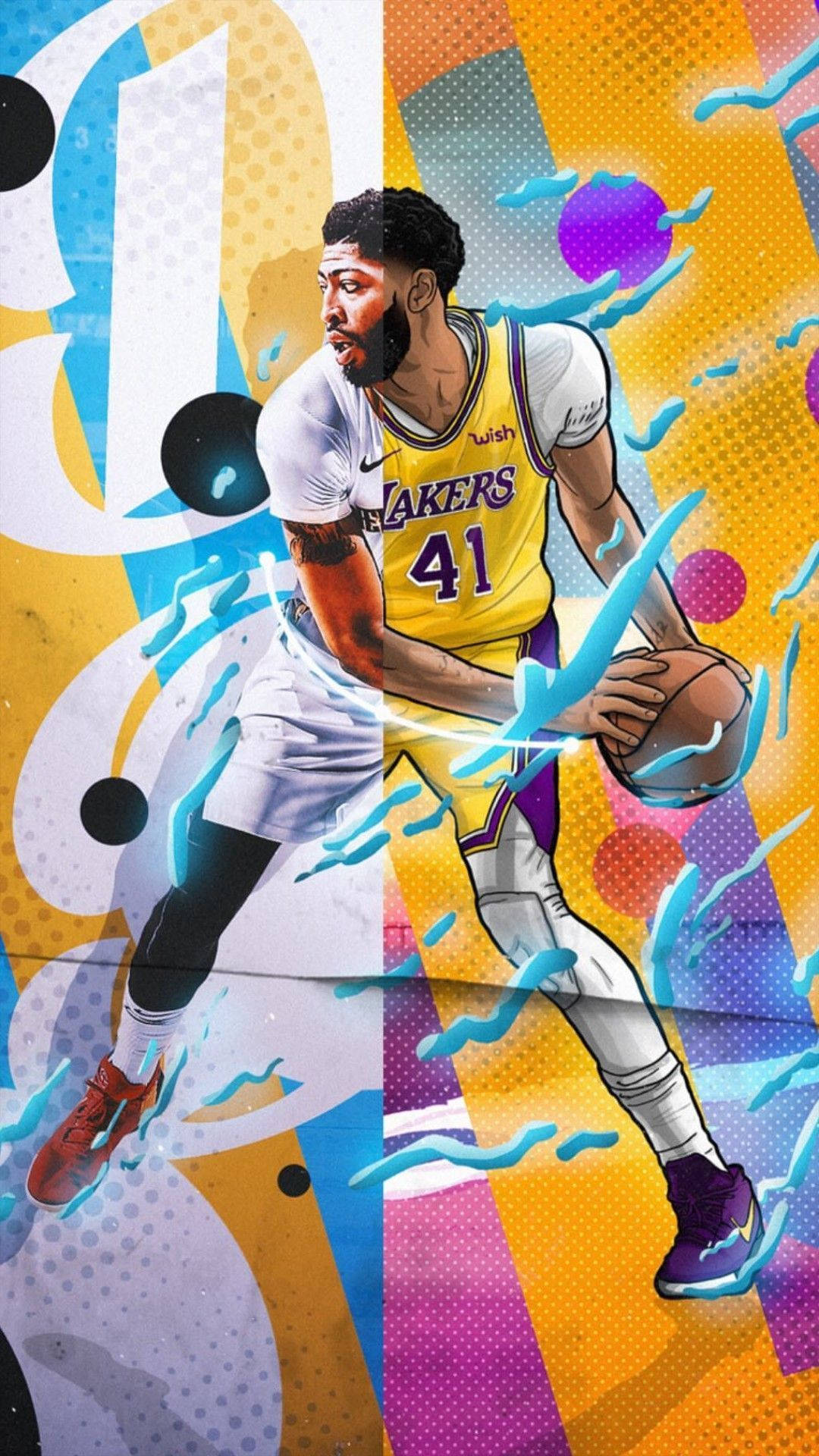 Anthony Davis Multi-colored Abstract Background