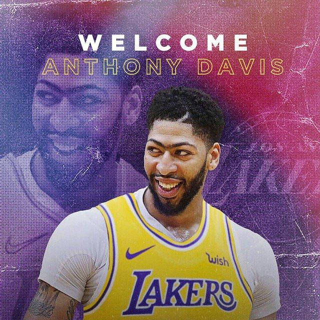 Anthony Davis Welcome To Lakers Background