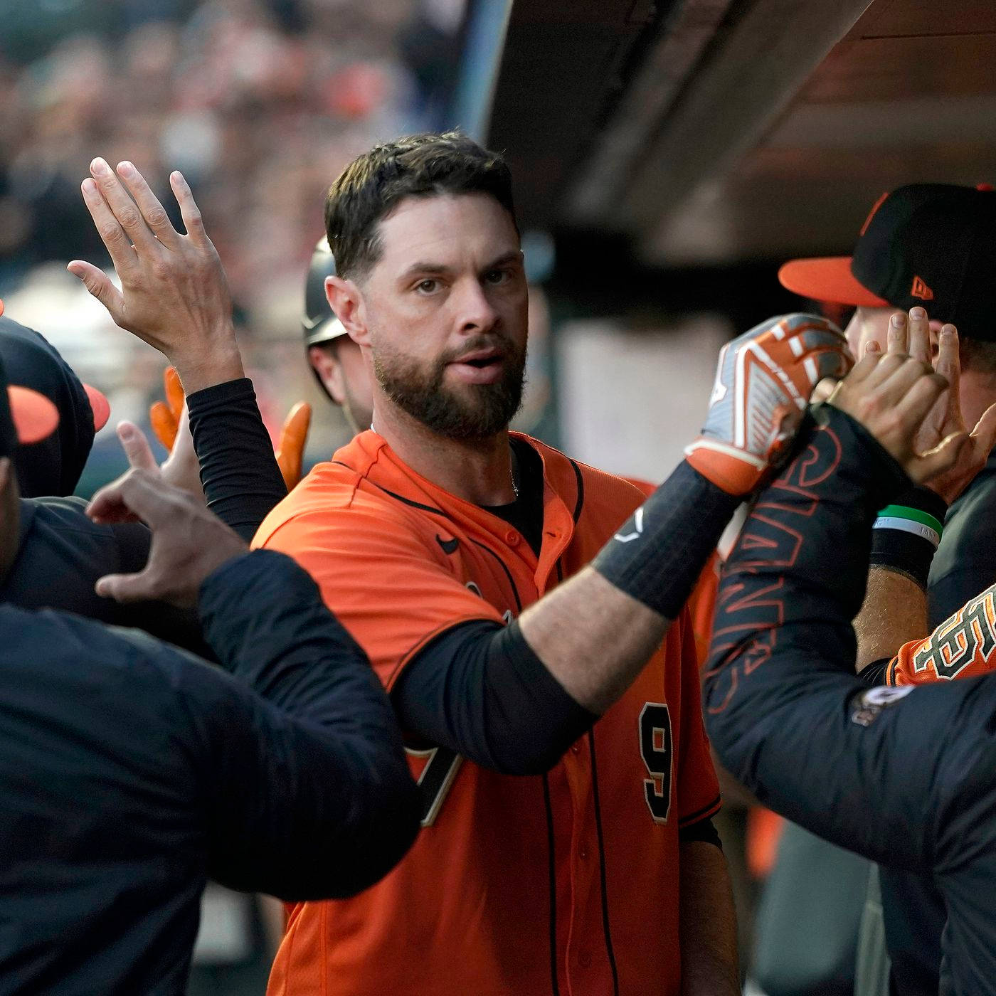 Anthony Desclafani High Five With Teammates Background