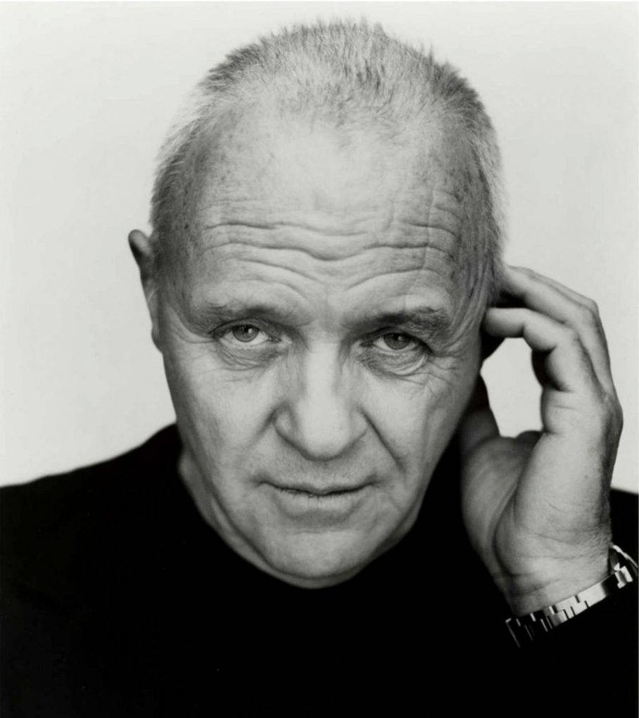 Anthony Hopkins In Black And White Background