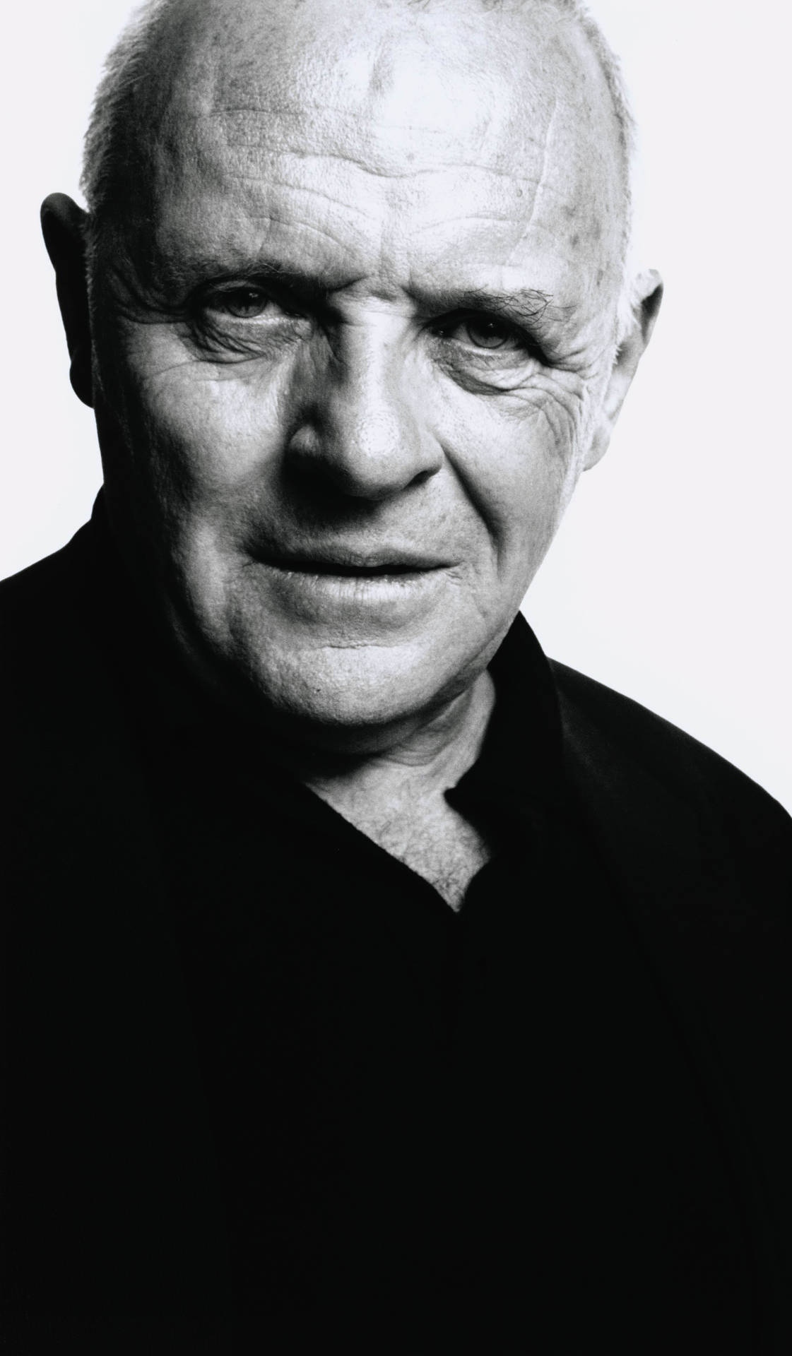 Anthony Hopkins In Black And White Background