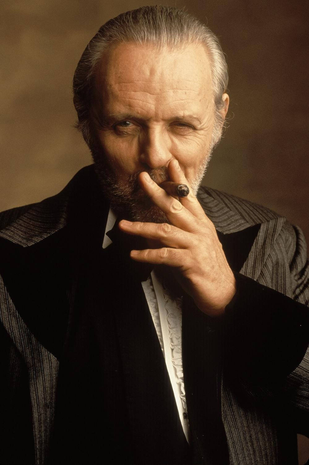 Anthony Hopkins With Tobacco Background