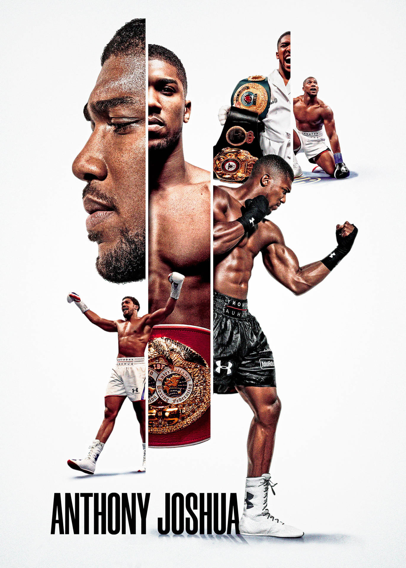 Anthony Joshua Collage Of Images Background