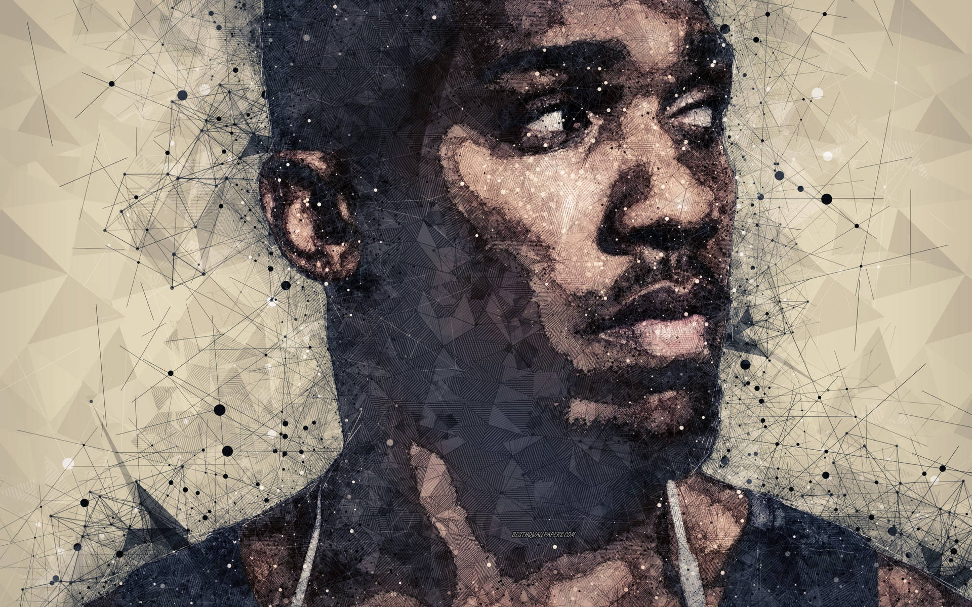 Anthony Joshua Geometric Art Background