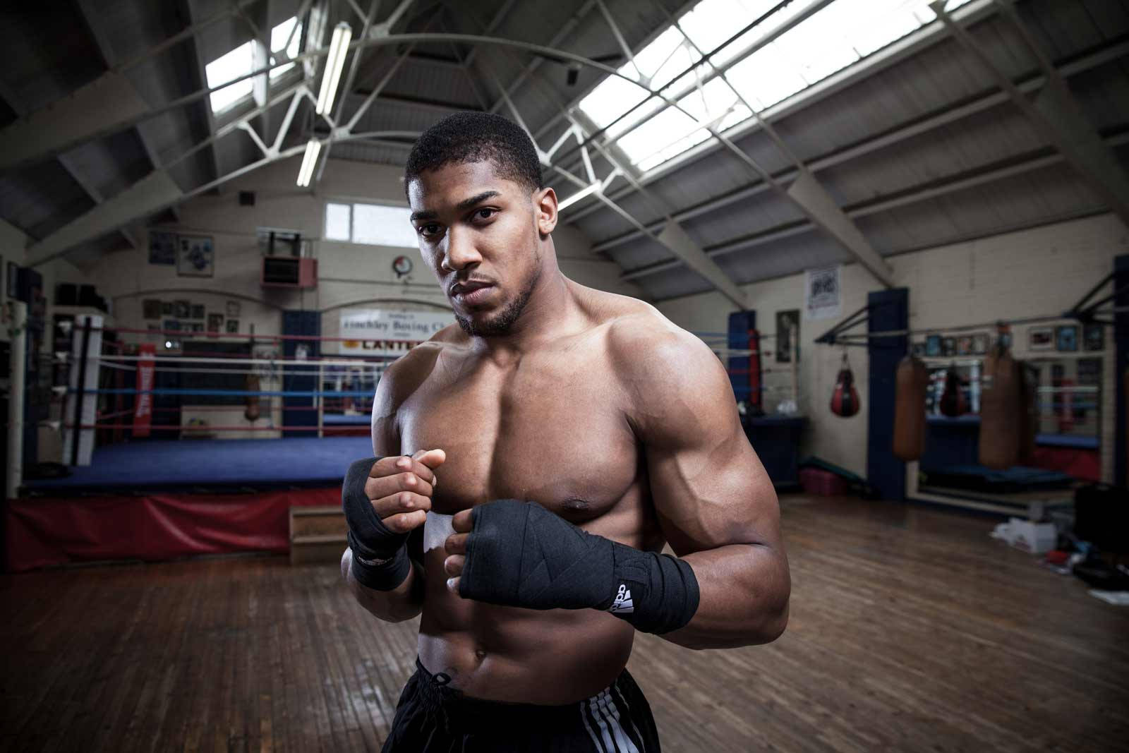 Anthony Joshua Inside Gym Background