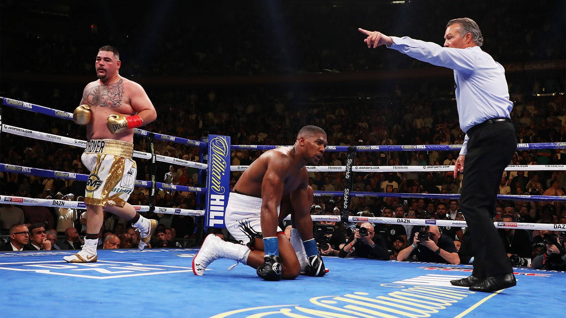 Anthony Joshua Knocked Down