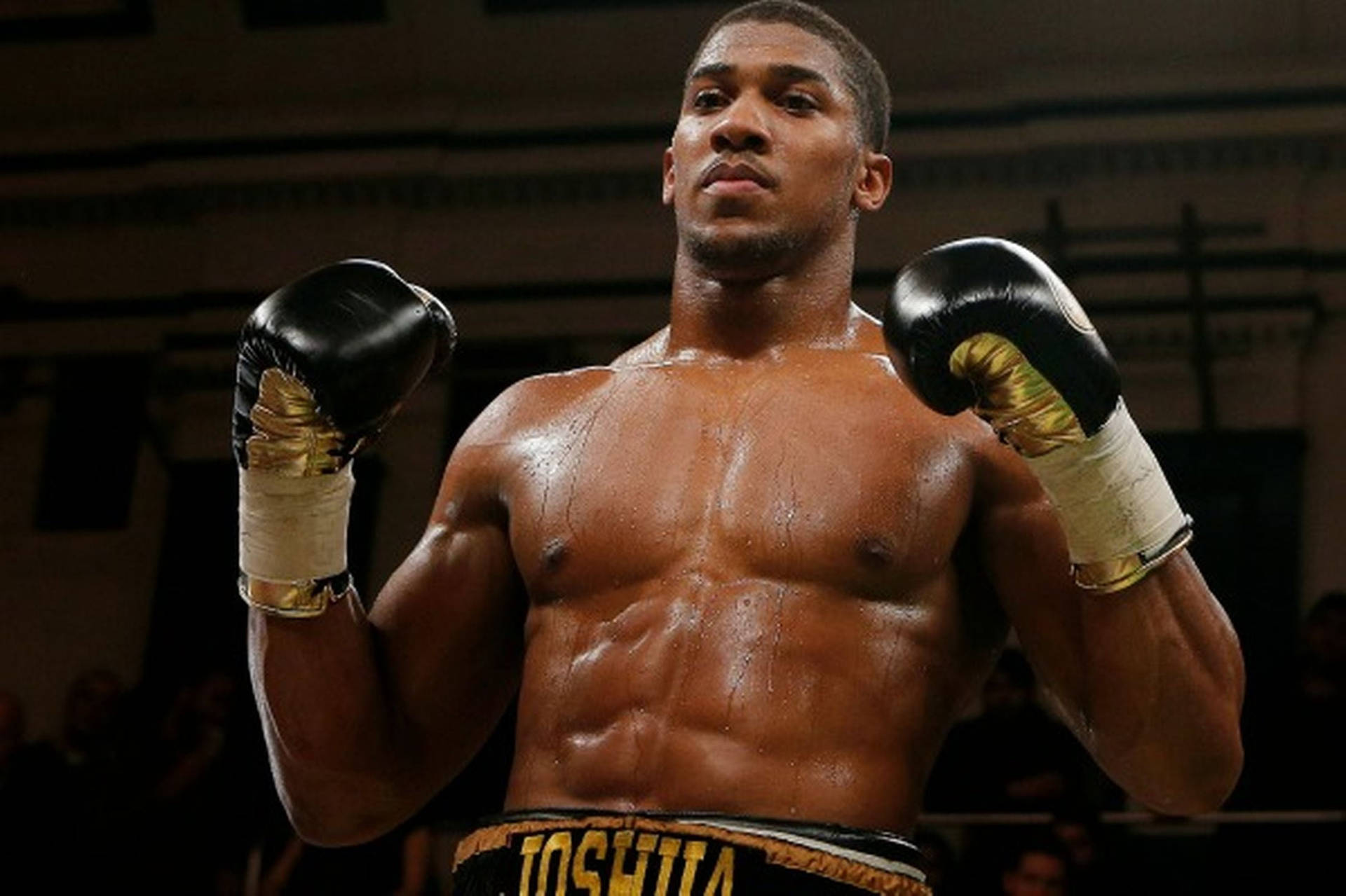 Anthony Joshua Leaning Back Background