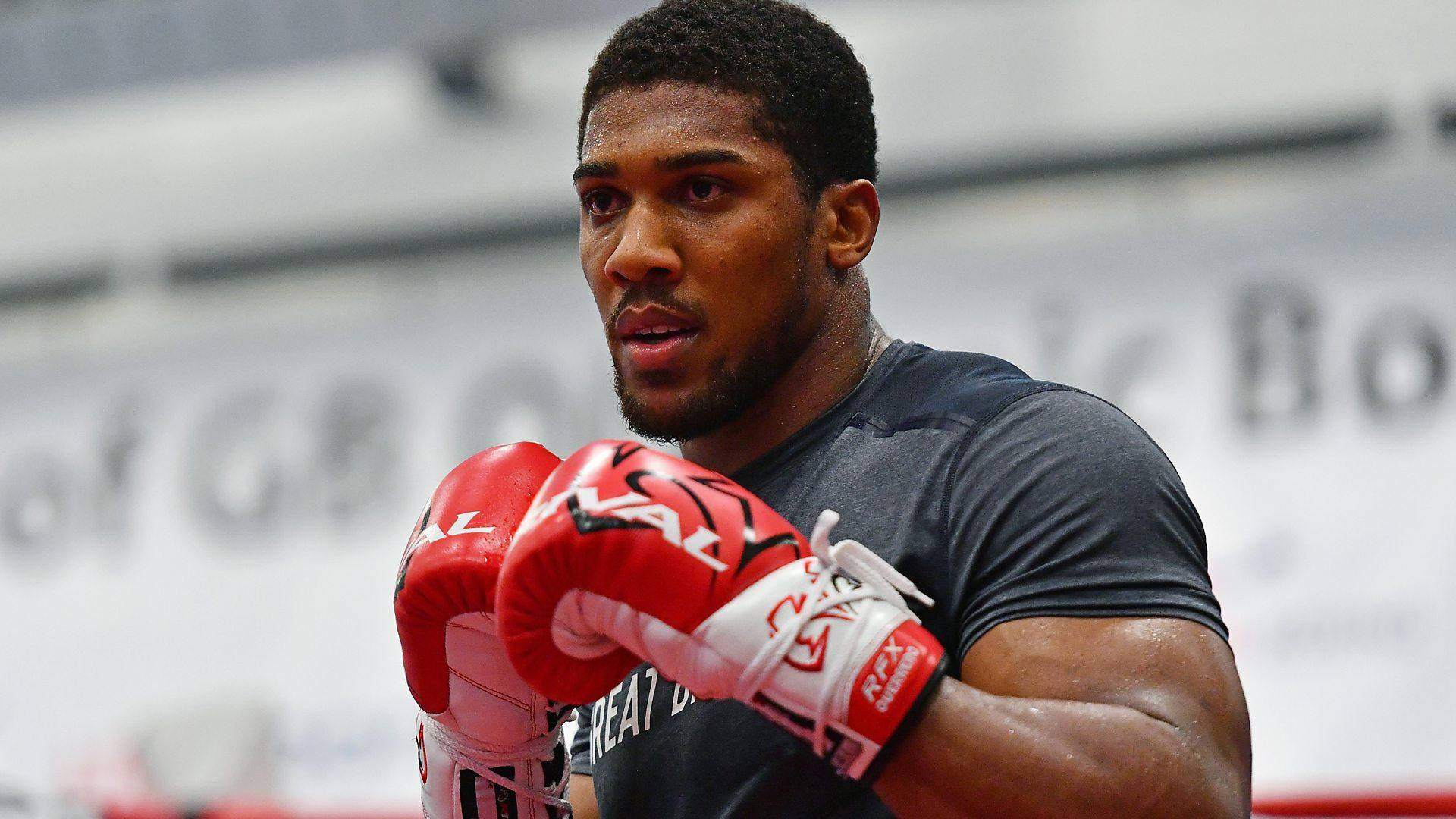 Anthony Joshua Red Boxing Gloves