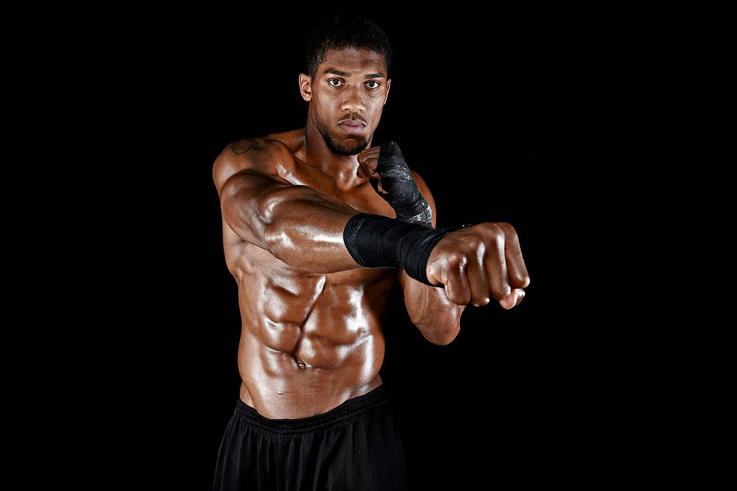 Anthony Joshua Right Fist Forward Background