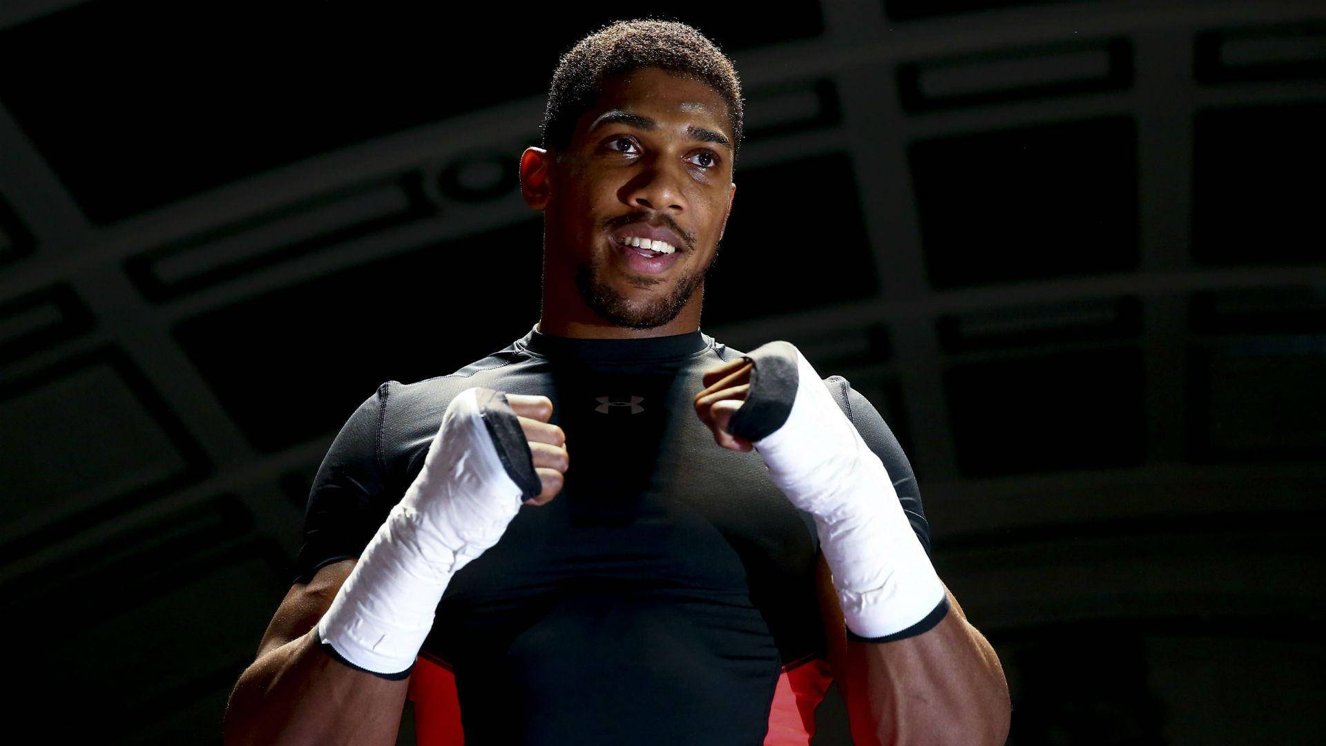 Anthony Joshua White Gloves Background