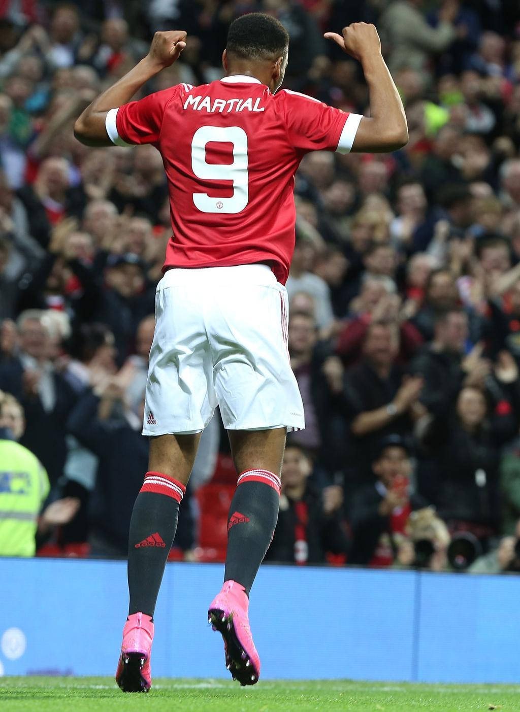 Anthony Martial Arms Raised In Celebration