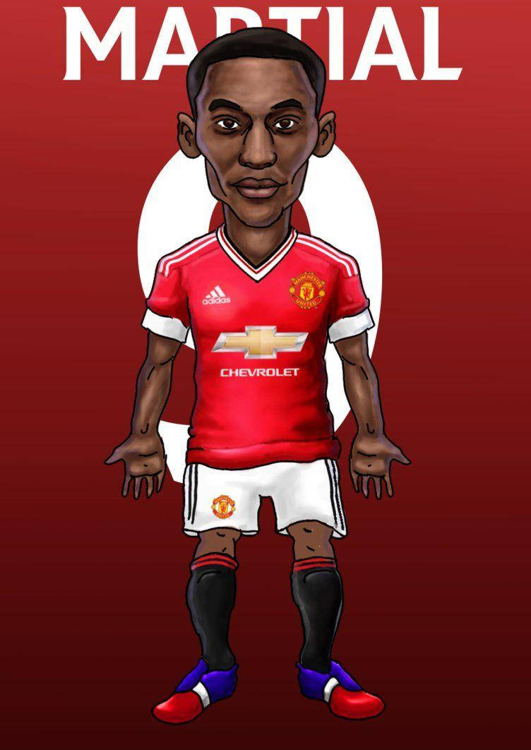 Anthony Martial Drawing Big Head Background