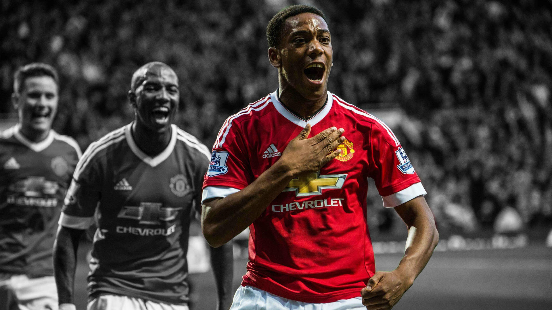 Anthony Martial Hand On Chest Background