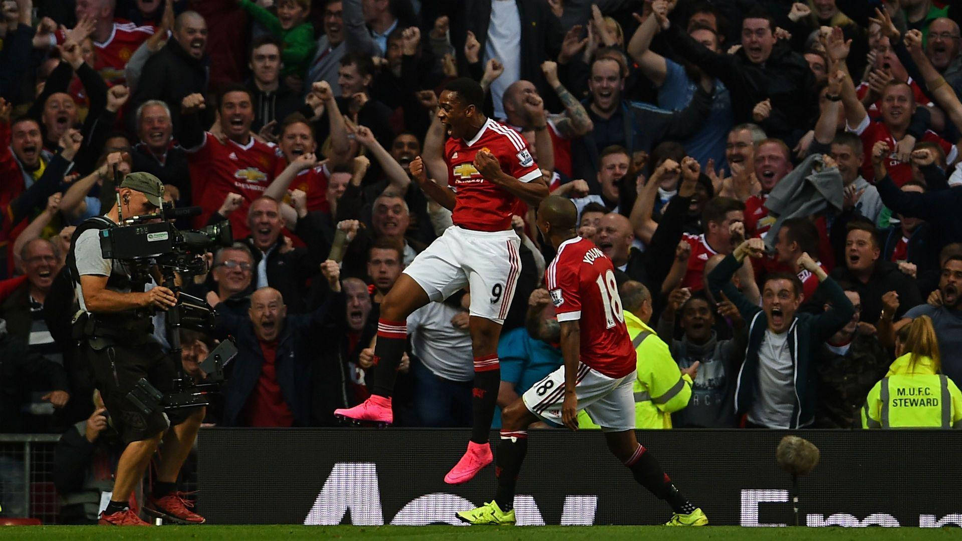 Anthony Martial Jumping Happiness Background