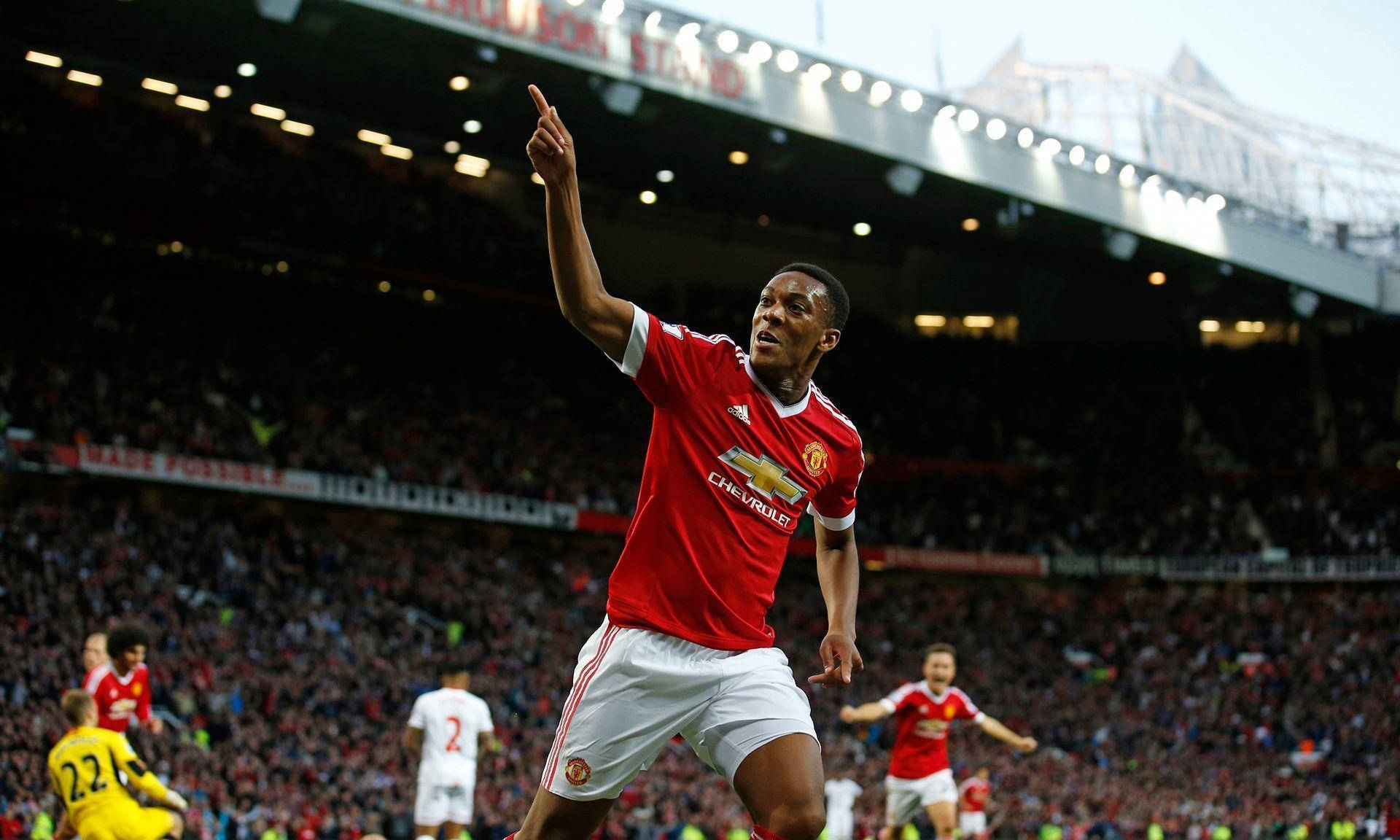 Anthony Martial Pointing At Audience Background