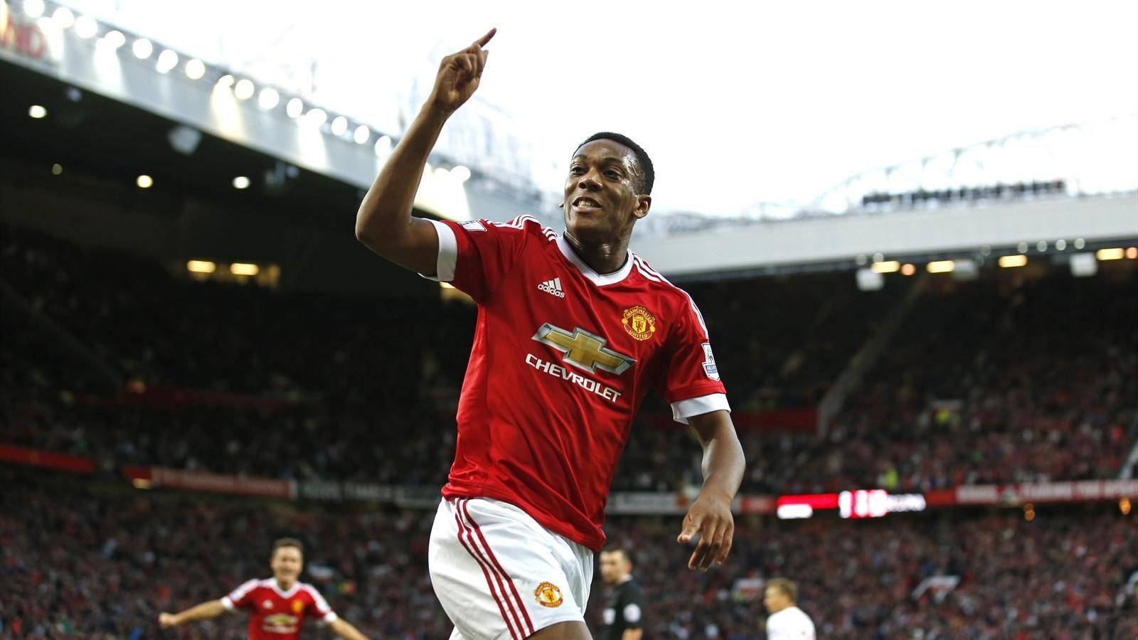 Anthony Martial Pointing Up Stadium