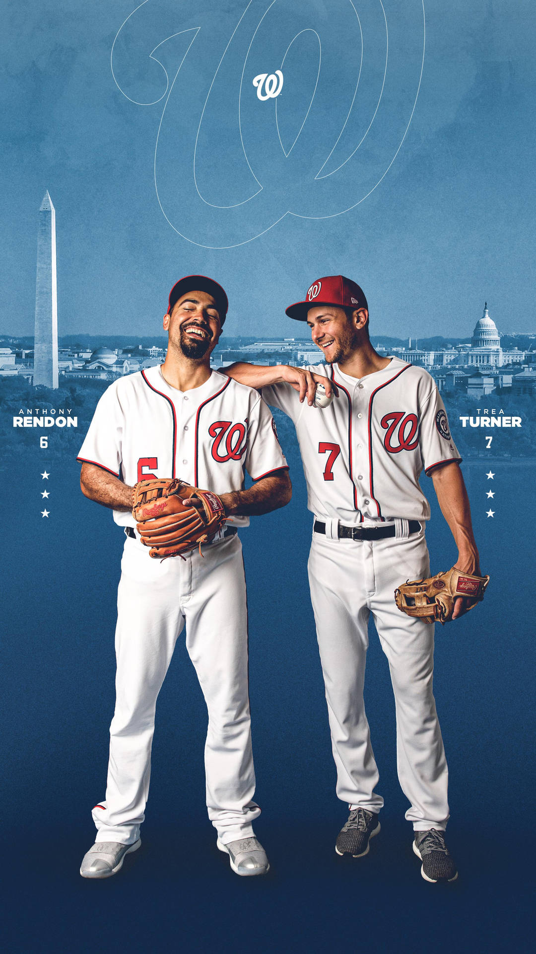 Anthony Rendon And Trea Turner Graphic Background