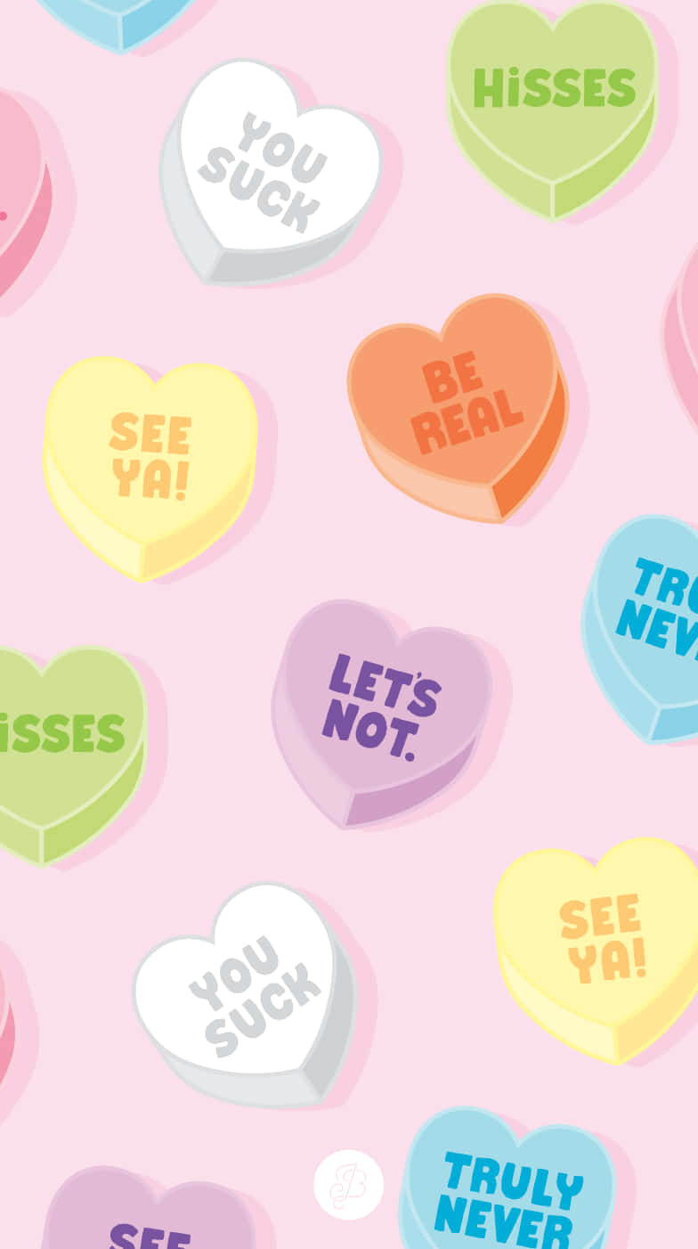 Anti Cute Valentines Heart Candies Digital Artwork