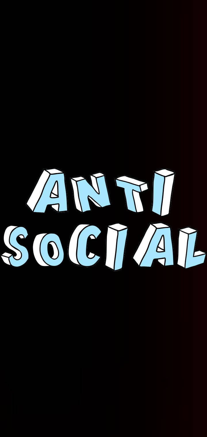 Anti Social Fun Blue Text Background