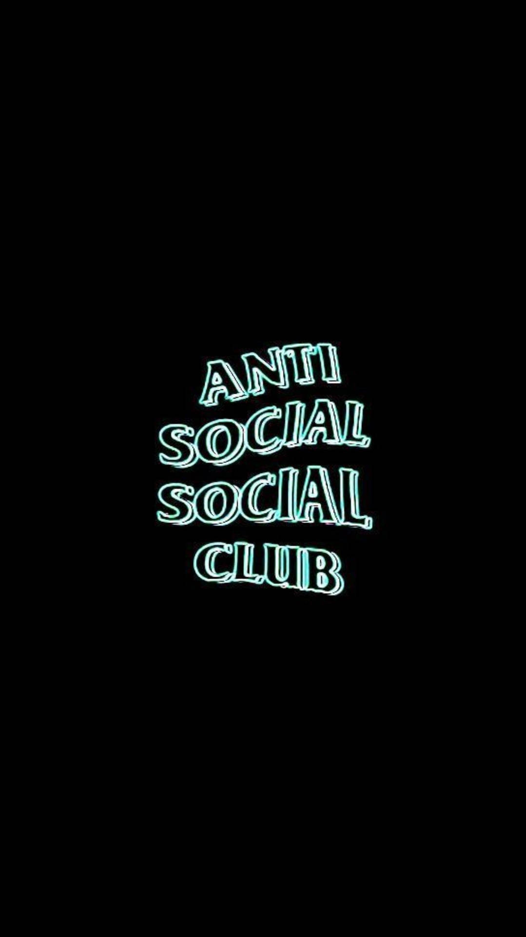 Anti Social Social Club Logo With Contrasting Black And White Colors Background