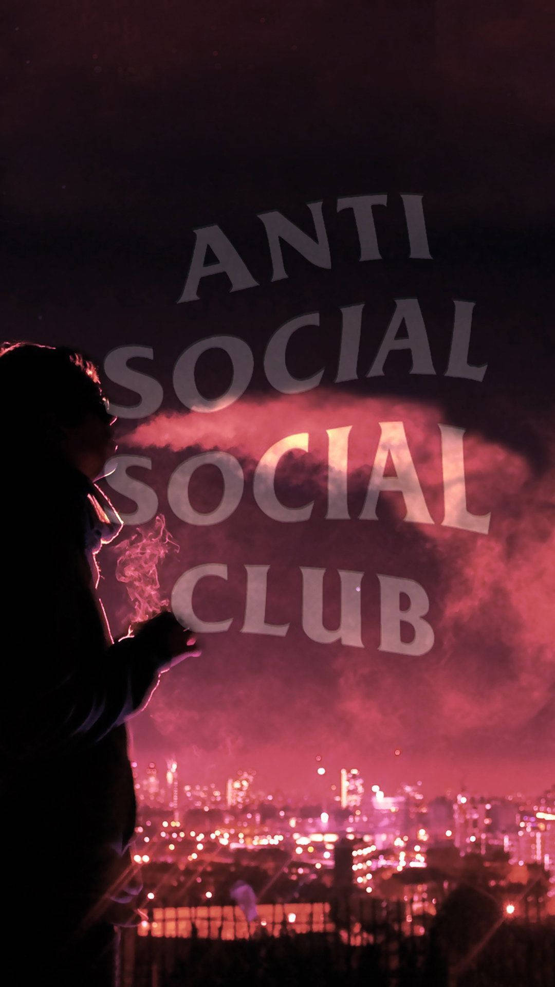 Anti Social Social Club Person Smoking Background