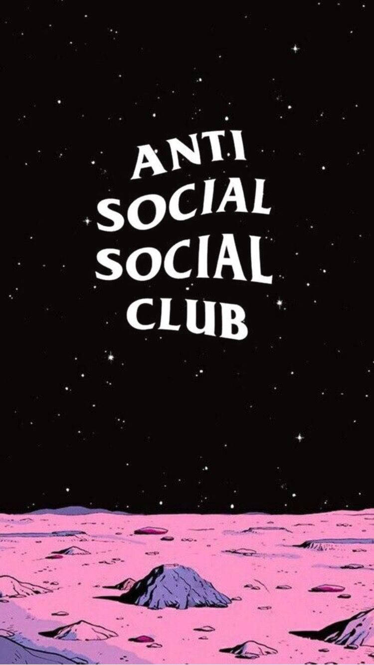 Anti Social Social Club Pink Outerspace Background