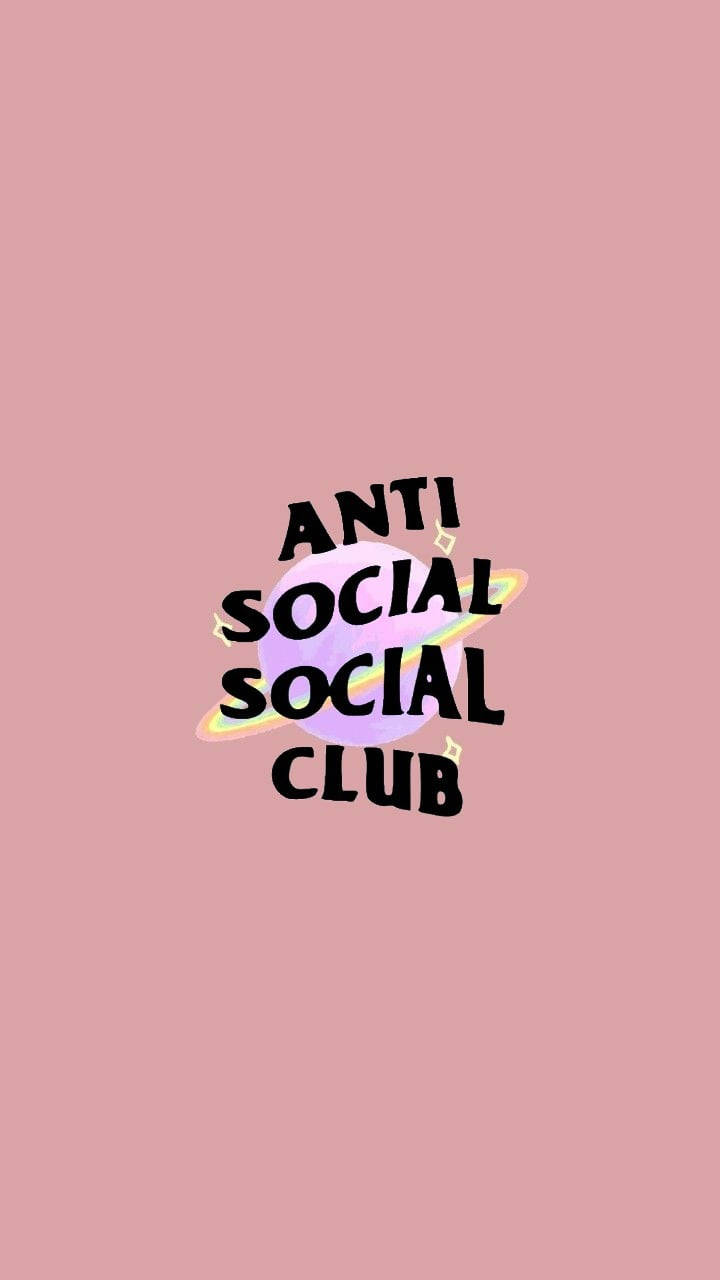 Anti Social Social Club Pink Planet Background